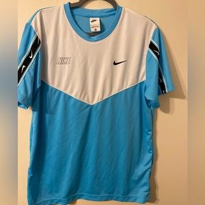 Nike Men's Soccer SPTCAS‎ Blue/White Fleece Crew Neck T-Shirt Size Large